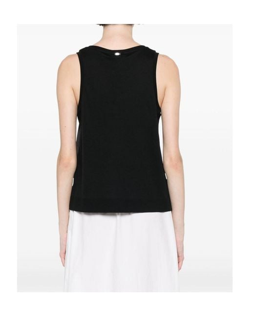 Herno Black Satin Top
