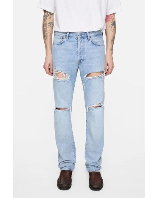 Acne Blue Distressed Jeans for men