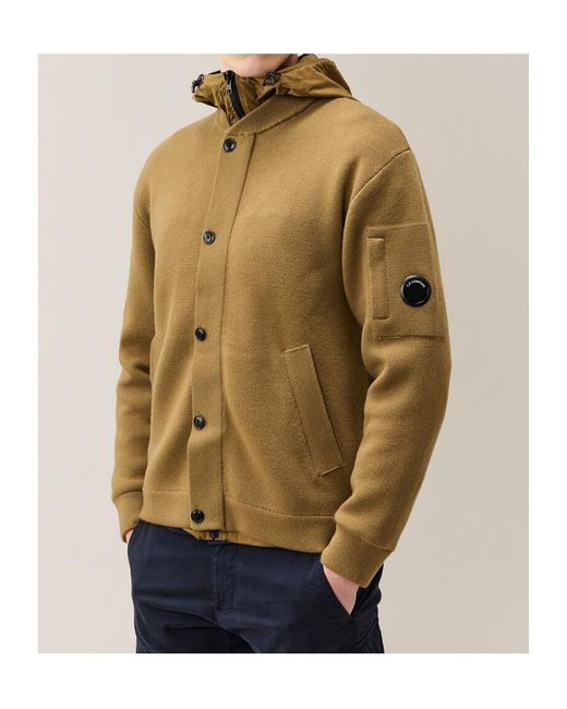 C P Company Green Reversible Buttoned Jacket for men