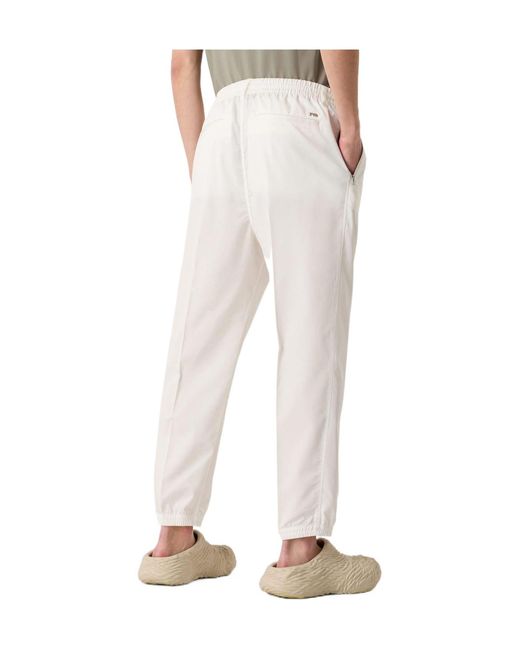 Emporio Armani White Casual Trousers for men