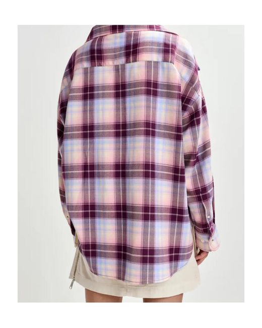 Essentiel Antwerp Purple Plaid Shirt