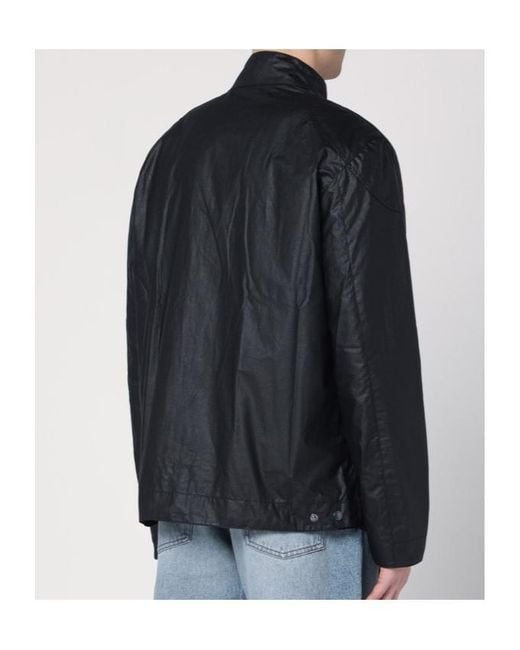 Barbour Black Logo-Patch Long-Sleeved Jacket for men