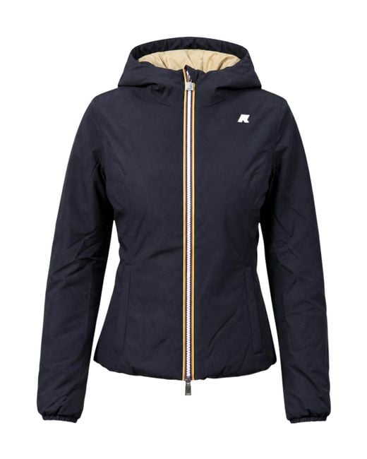 K-Way Blue Reversible Logo Jacket