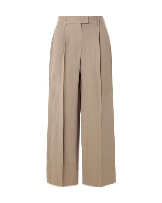 Brunello Cucinelli Natural Pleated Casual Pants