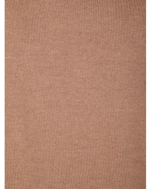 Incotex Brown Zanone High Neck Ribbed Jumper for men