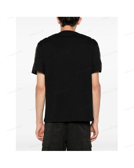 McQueen Black Short Sleeved Crewneck T-Shirt for men