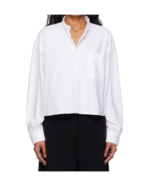 A.P.C. White Long-Sleeved Button-Up Shirt