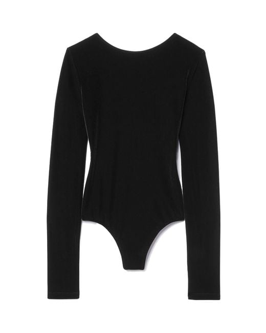 Agolde Black Corrin Backless Elastic Bodysuit
