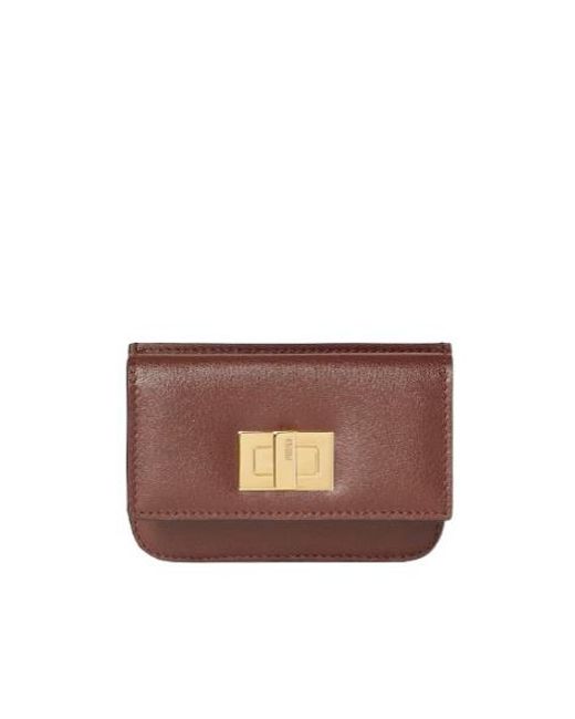 Fendi Brown Twist-Lock Wallet