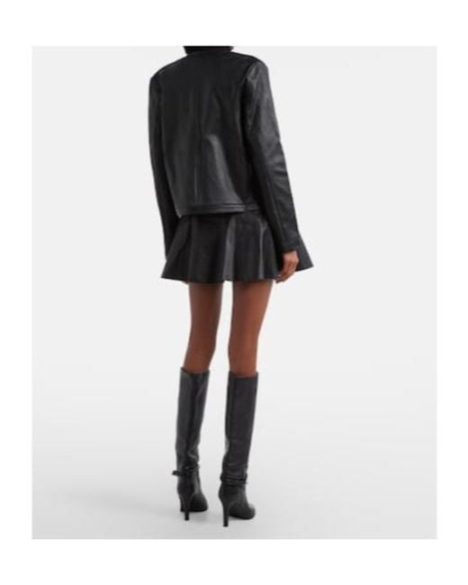 Stouls Black Mila Leather Miniskirt