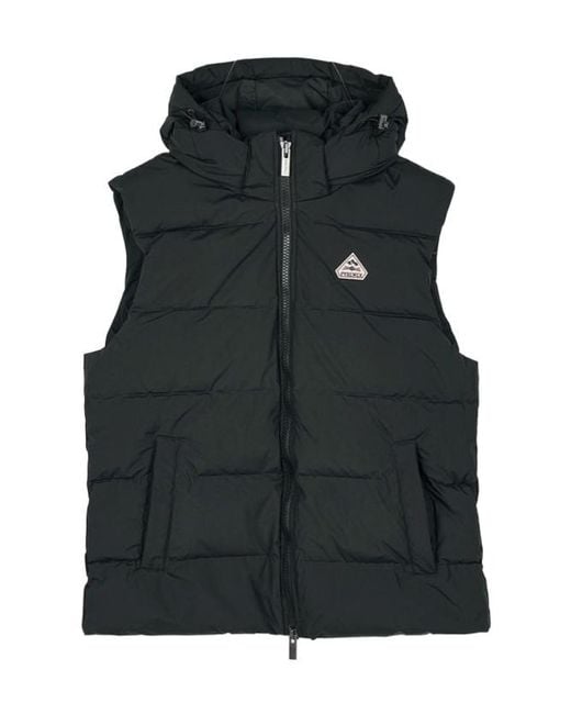 Pyrenex Black Hooded Down Vest for men
