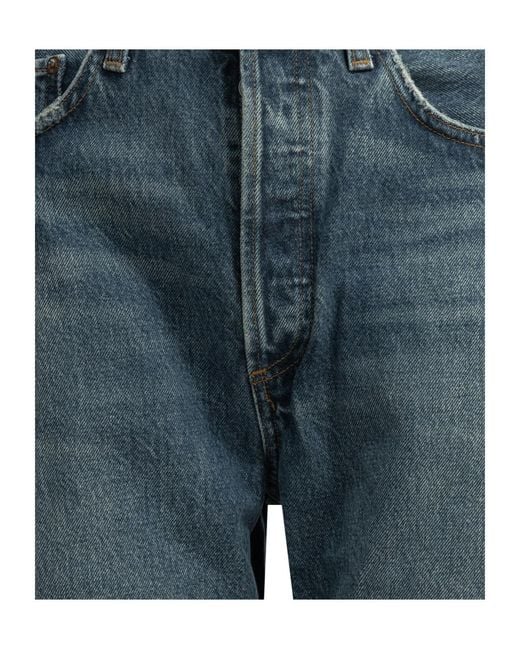Agolde Blue Wide-Leg Jeans