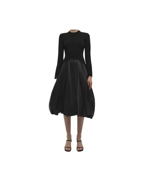 Jonathan Simkhai Black Kenlie Midi Dress