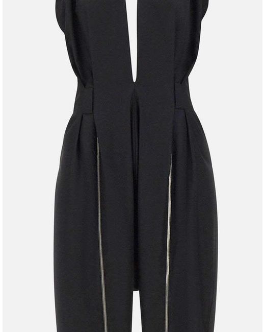 Coperni Black Double Zip Halterneck Jumpsuit