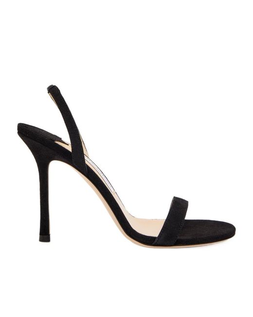 Jimmy Choo Metallic Jenn 100 Suede Slingback Sandals