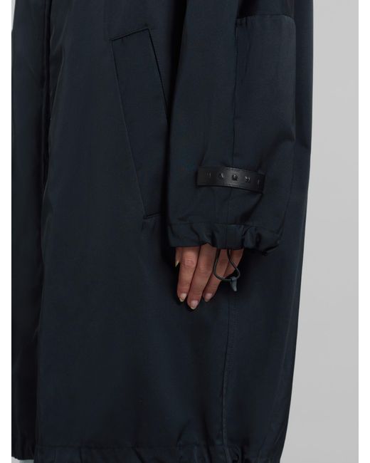 Marni Blue Raglan-Sleeve High-Neck Zip-Up Jacket