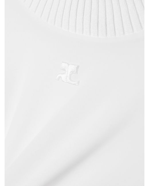 Courreges White Reedition Second Skin Mesh Top