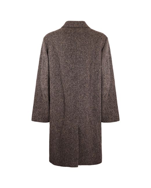 Dries Van Noten Brown Single-Breasted Coat for men