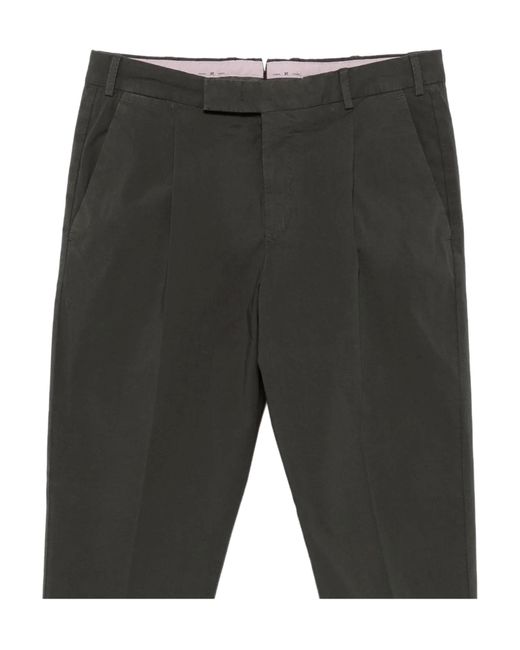 Pt Pantaloni Gray Casual Trousers With Belt Loops for men