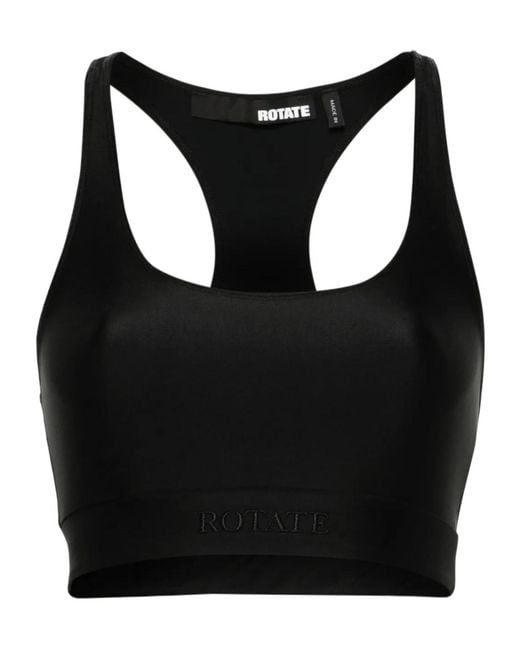 ROTATE BIRGER CHRISTENSEN Black Stretch Racer Back Bra