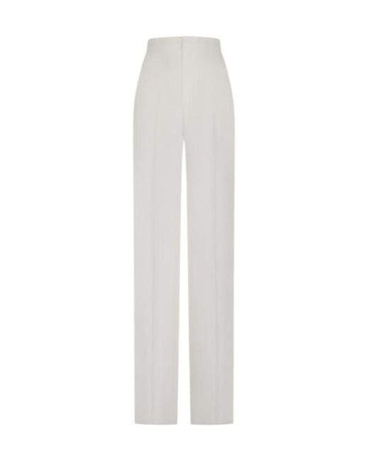 Tagliatore White Straight-Leg Casual Pants