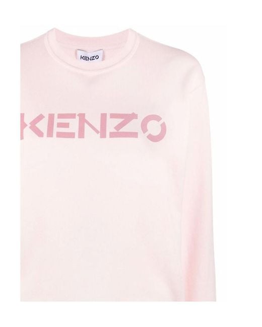 KENZO Pink Logo Design Sweater