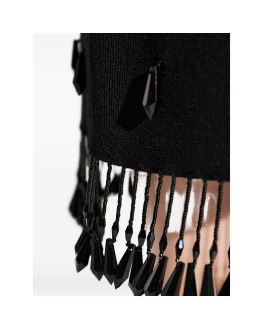 By Malene Birger Black Fringed Skirt
