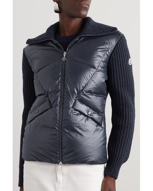 Moncler Blue Rib Down Jacket