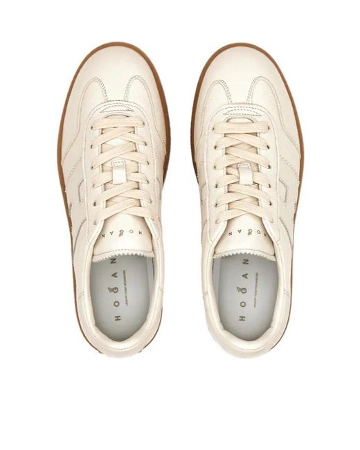 Hogan White Cool H Patch Sneakers