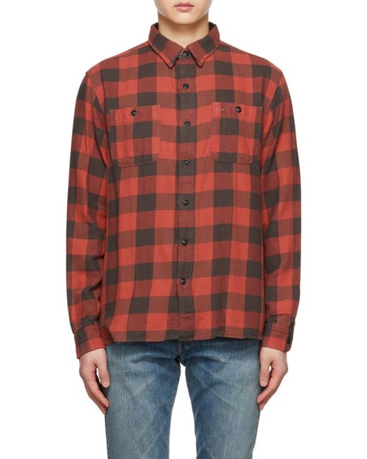 RRL Red Farrell Check-Print Shirt for men