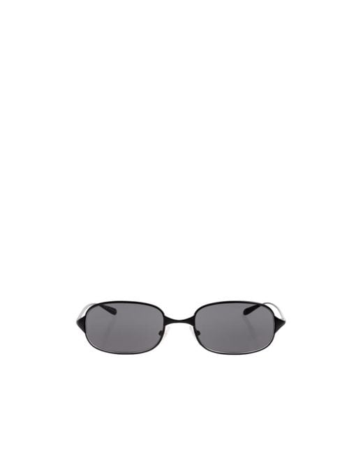 McQueen White Metal Sunglasses for men
