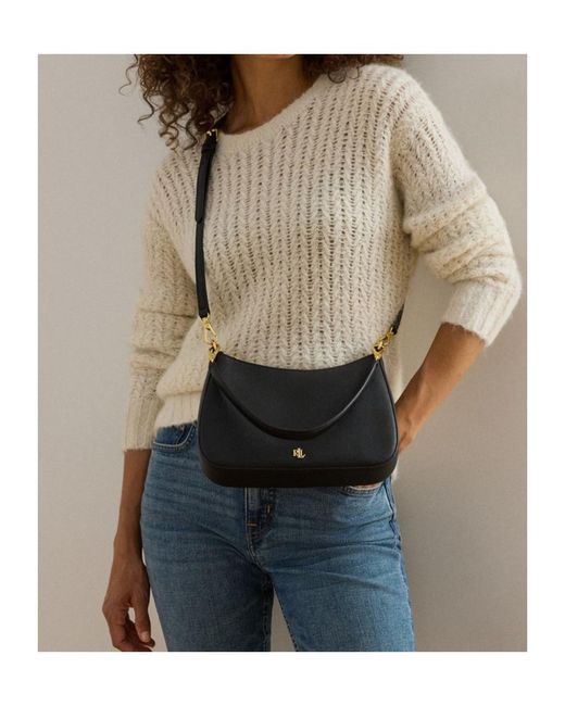Ralph Lauren Black Danni Leather Shoulder Bag