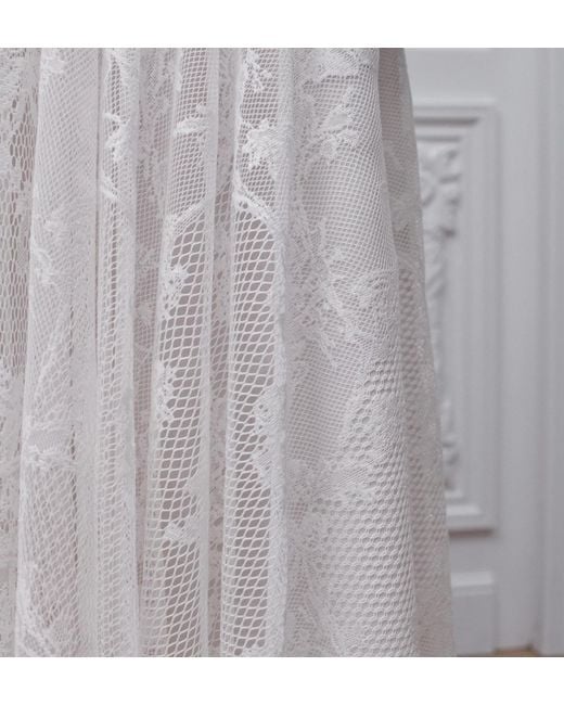 Dior White Iviera Mid-Length Flared Skirt