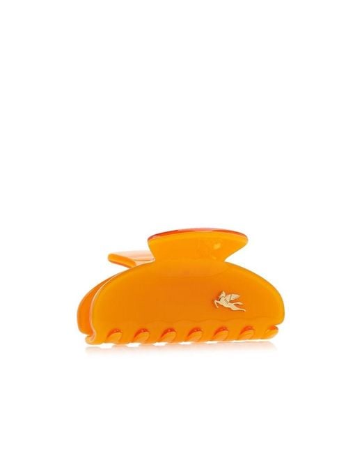 Etro Orange Logo Hair Accessories