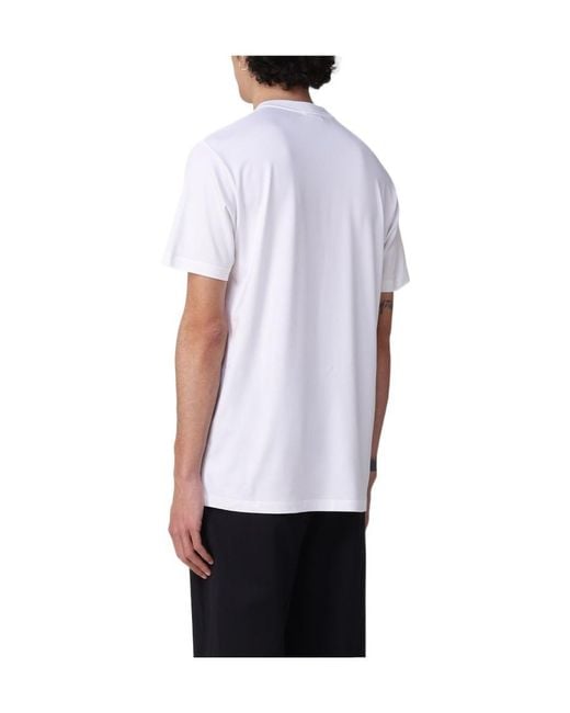 Giorgio Armani White Logo-Print T-Shirt for men