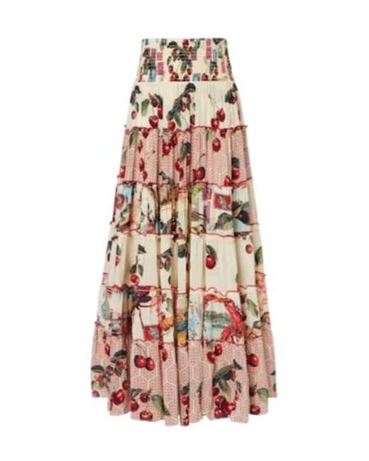 Camilla White Notes From The Road Printed Silk Maxi Skirt