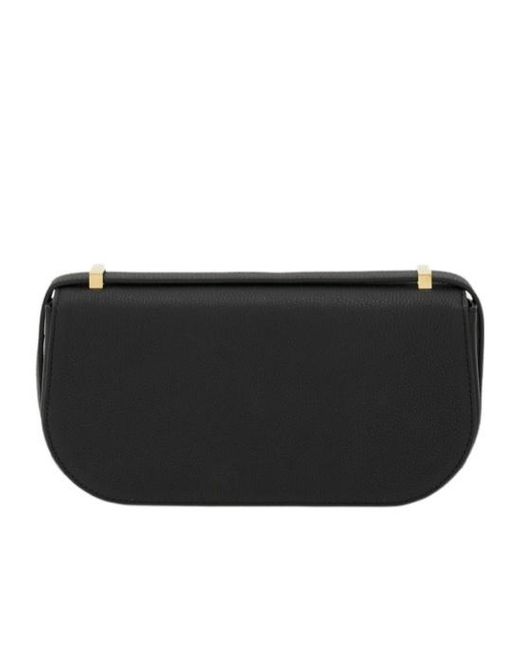 Ferragamo Black Double Gancini Mini Crossbody Bag
