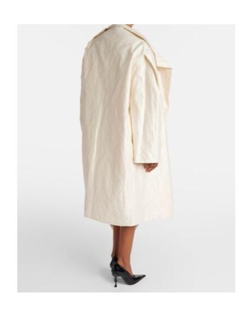 Maticevski White Sparkling Cotton-Blend Coat