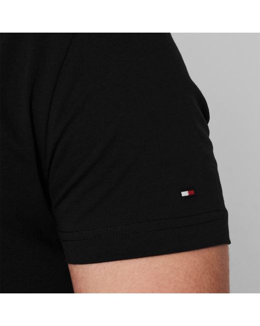 Tommy Hilfiger Black Logo Short Sleeve T-Shirt for men