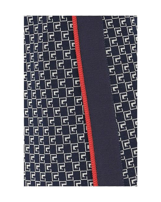 Gucci Gray Gg-Print Cropped Flared Trousers