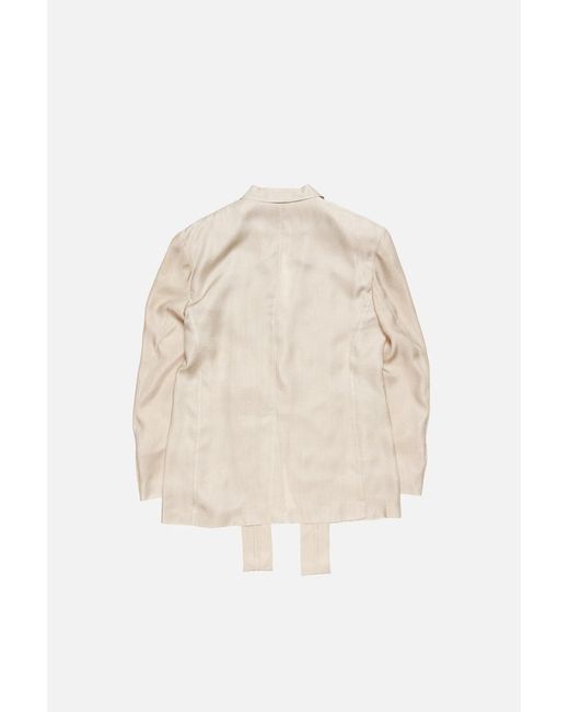 Acne Natural Single-Breasted Suit Jacket