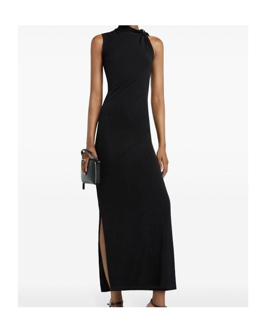 Courreges Black Draped Dress