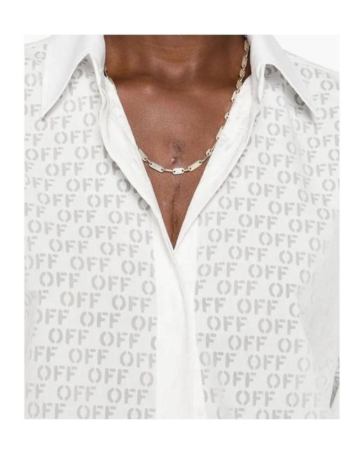 Off-White c/o Virgil Abloh White Patterned Shirt