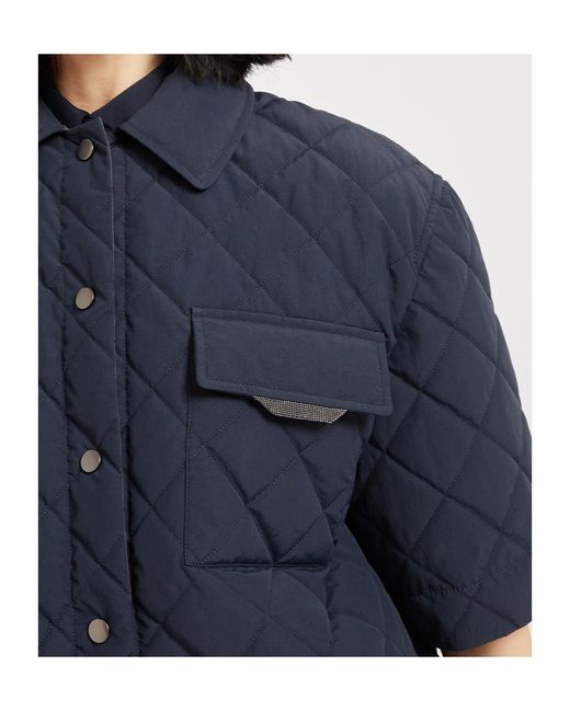 Brunello Cucinelli Blue Padded Jacket