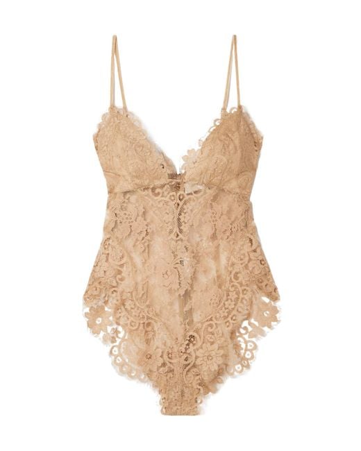 Zimmermann Natural Lace Teddy Bodysuit