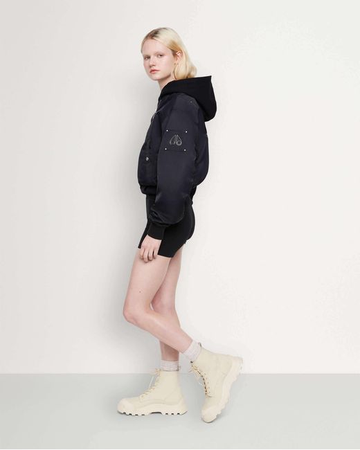 Moose Knuckles Blue Zipped Jacket