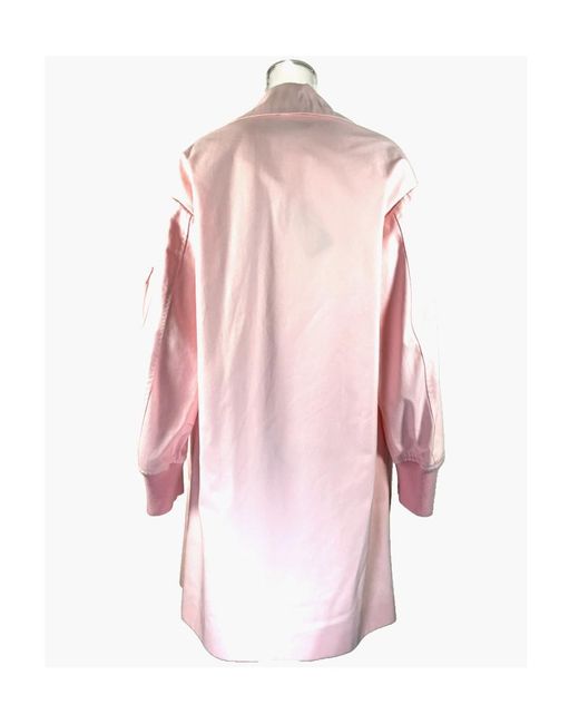 Moschino Pink Logo Trench Coat