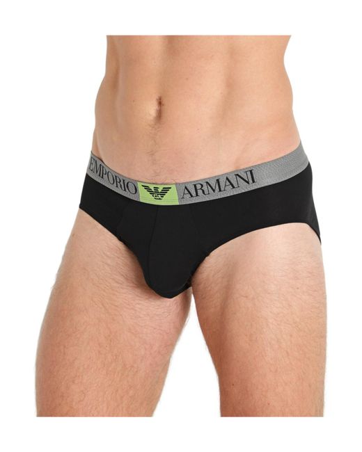 Emporio Armani Black Elastic Waist Underwear for men