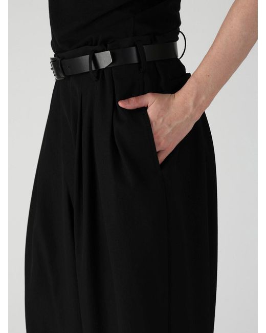 Yohji Yamamoto Black Wool Gabardine 12Tucks Pants for men