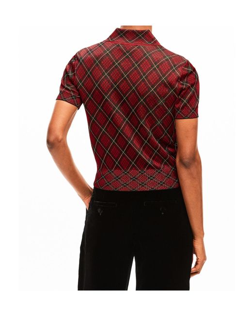 McQueen Checkered Knit Polo Shirt